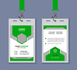 Professional Simple Flat Id Card Design