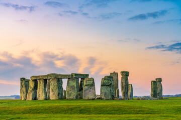 Stonehenge at sunrise in England. United Kingdom 