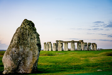 Stonehenge at sunrise in England. United Kingdom 