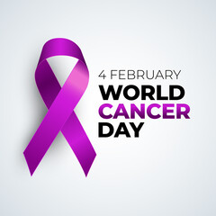 4 February World Cancer Day Medical Background Vector Illustration EPS10