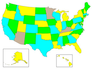 アメリカ合衆国の地図