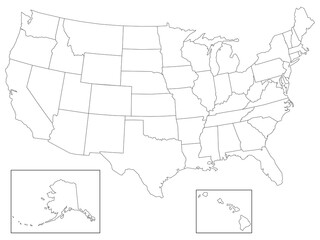 アメリカ合衆国の地図