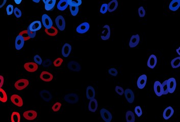 Dark Blue, Red vector backdrop with dots.