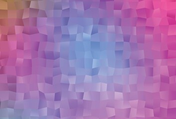 Light Pink, Blue vector polygon abstract layout.