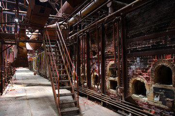 Shop floor of a deserted brickworks plant