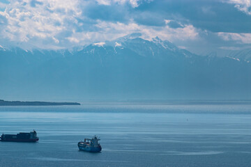 View on mount Olympus from Thessaloniki, Greece