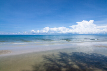 The beach in Thailand with blue sky