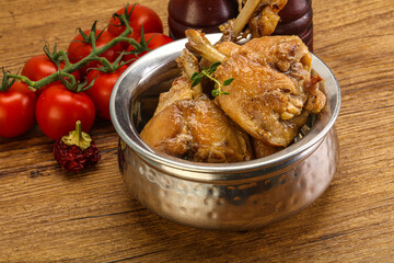 Rabbit stew in spicy sauce