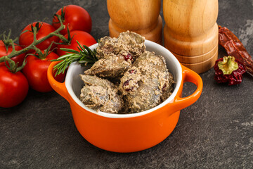 Chicken Liver with cream sauce