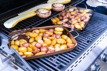 Grilling potatoes