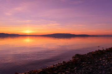 Sonnenuntergang am Bodensee (Insel Reichenau)