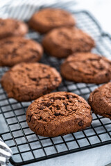 Double chocolate chip cookies