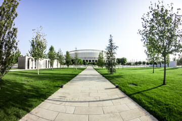 Architecture. The decoration of the park. Cultural place. Landscaping design