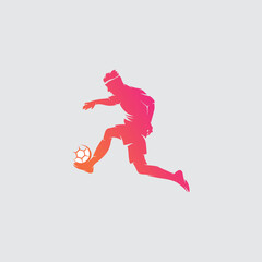 A football player logo design