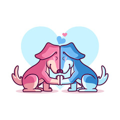 cute valentine's day dogs couple