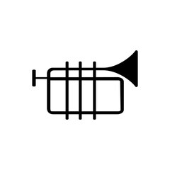 trumpet icon element of music icon for mobile concept and web apps. Thin line trumpet icon can be used for web and mobile. Premium icon on white background