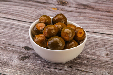 Marinated feijoa in the bowl