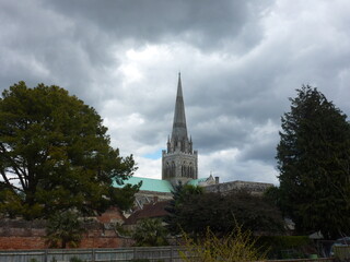 Fototapeta premium View of the cathedral tower