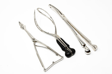 medical instruments isolated on white