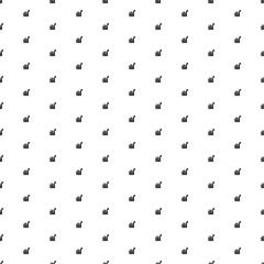 Square seamless background pattern from geometric shapes. The pattern is evenly filled with black chart up symbols. Vector illustration on white background
