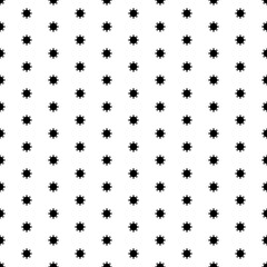 Square seamless background pattern from geometric shapes. The pattern is evenly filled with black coronavirus symbols. Vector illustration on white background