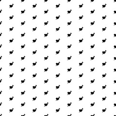 Square seamless background pattern from black cupid arrow symbols. The pattern is evenly filled. Vector illustration on white background
