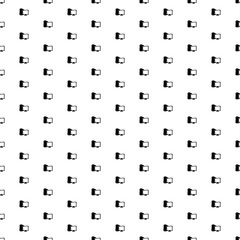 Square seamless background pattern from black desktop symbols. The pattern is evenly filled. Vector illustration on white background