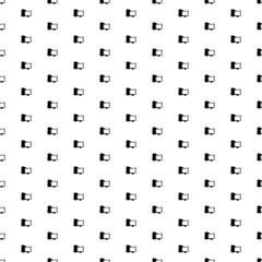 Square seamless background pattern from black desktop symbols. The pattern is evenly filled. Vector illustration on white background