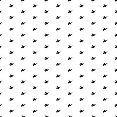 Square seamless background pattern from black dove of peace symbols. The pattern is evenly filled. Vector illustration on white background