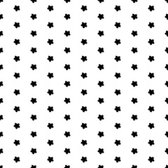 Square seamless background pattern from black forget-me-not flowers. The pattern is evenly filled. Vector illustration on white background