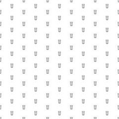 Square seamless background pattern from black glass symbols. The pattern is evenly filled. Vector illustration on white background