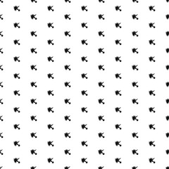 Square seamless background pattern from black virus bounces off the shield symbols. The pattern is evenly filled. Vector illustration on white background