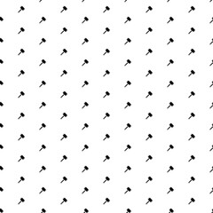 Square seamless background pattern from geometric shapes. The pattern is evenly filled with black sledgehammer symbols. Vector illustration on white background