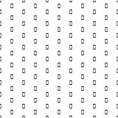 Square seamless background pattern from black smartphone symbols. The pattern is evenly filled. Vector illustration on white background