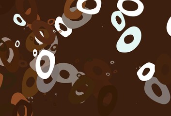Light Orange vector background with bubbles.