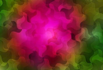 Dark Pink, Green vector abstract mosaic pattern.