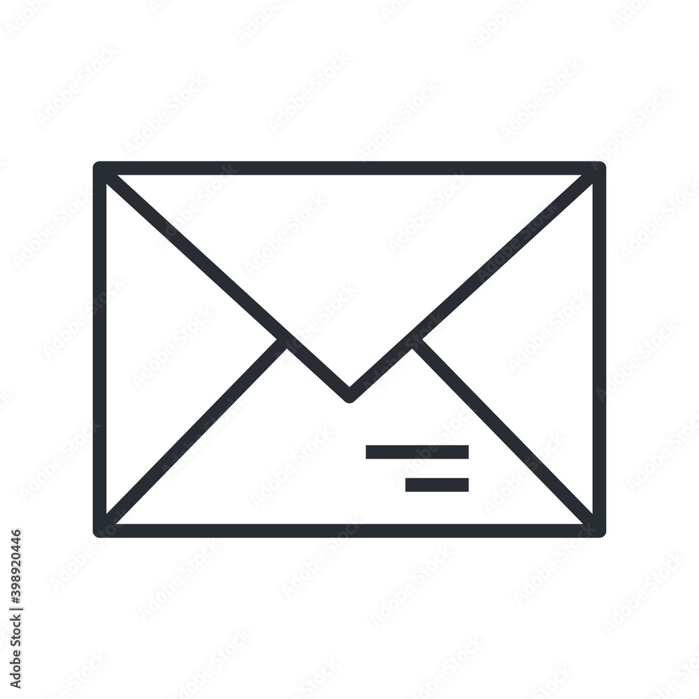 Poster envelope icon in line design style. email, message sign.