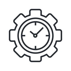 Time Management icon in line design style. Business concept vector illustration.