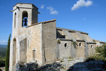 Ville d'Oppède-le-vieux, collégiale Notre-Dame d'Alidon (XIIe siècle), département du Vaucluse, Luberon, France