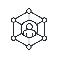 Viral marketing icon in line design style. Influencer marketing sign.