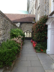 The building complex next to the cathedral