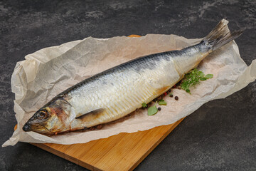 Salted Herring fish with pepper