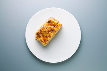 Apple crumble with vanille ice cream