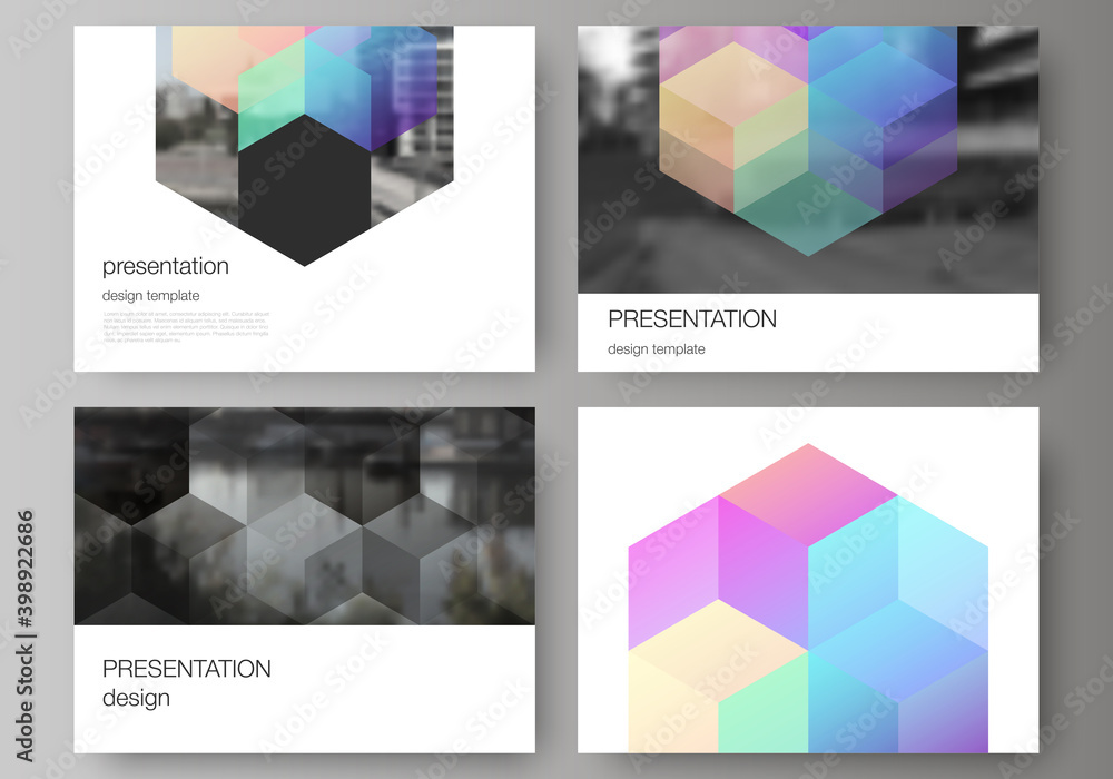 Poster vector layout of the presentation slides design business templates, multipurpose template with abstr