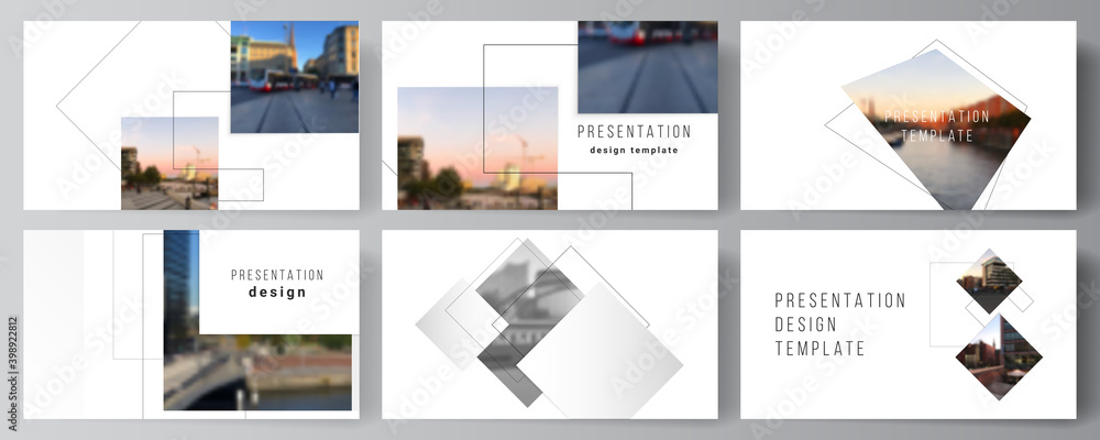 Sticker vector layout of the presentation slides design business templates, multipurpose template with geome