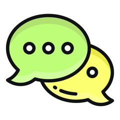 massage vector color outline icon, school and education icon