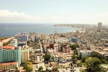 Cuba aerial view of Havana bay