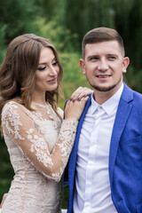 Beautiful young couple. Wedding. A family