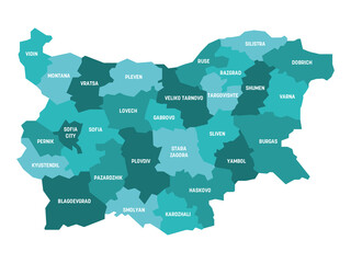 Bulgaria - map of provinces