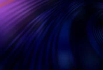 Dark Purple, Pink vector backdrop with bent lines. Modern gradient abstract illustration with bandy lines. Pattern for your business design.